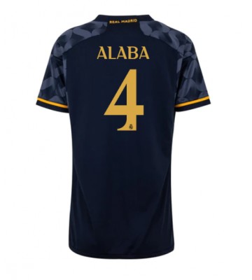Real Madrid David Alaba #4 Bortatröja Dam 2023-24 Kortärmad
